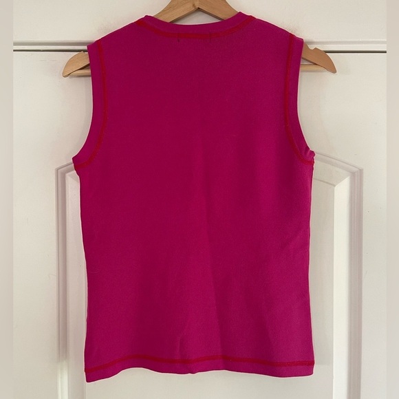 Studio Chere Skin Pink/Red Knit Top - M - Picture 5 of 5